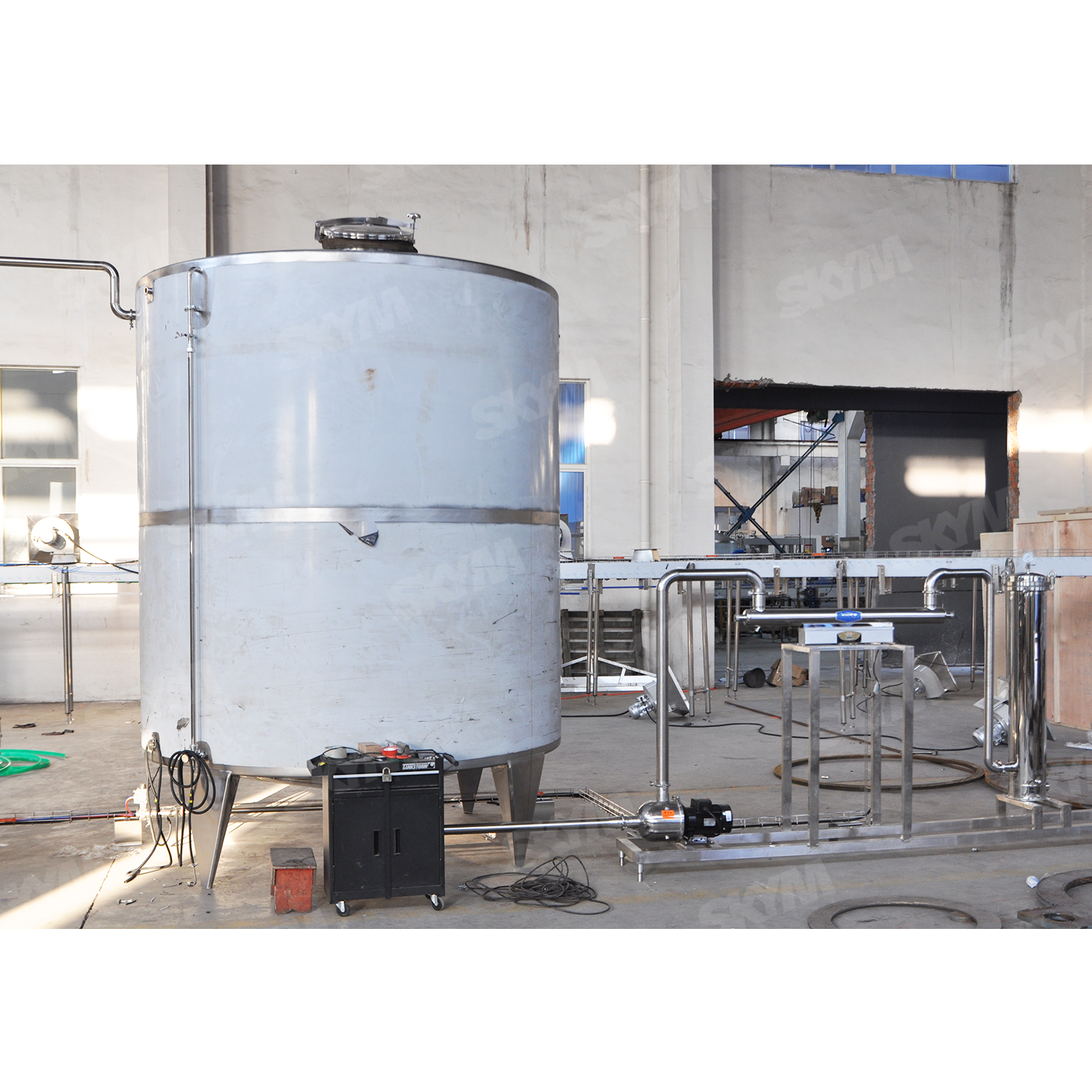 Équipement de traitement de l'eau pure 8000LPH RO avec adoucisseur d'eau
